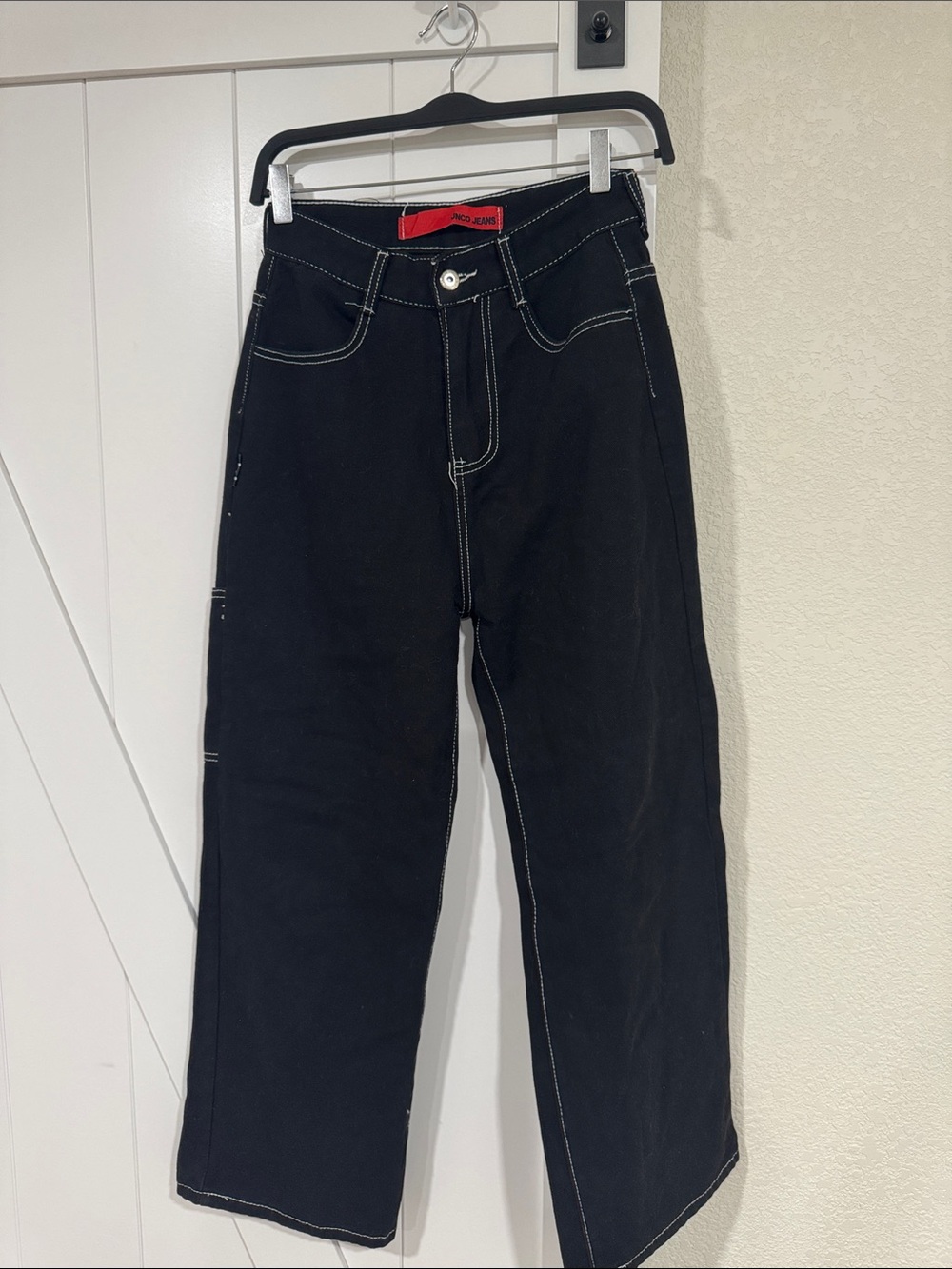 JNCO Jeans Black Wide Leg Cargo Jeans Size Small (Unisex / Small)